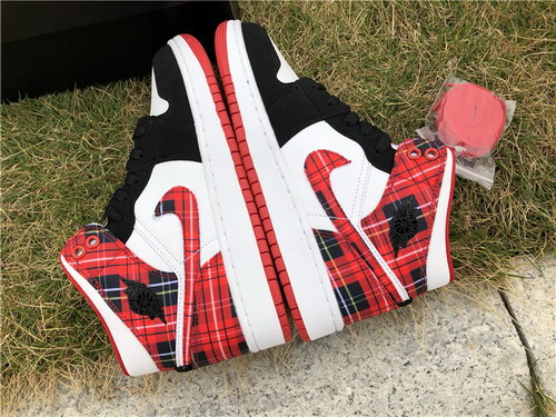 Air Jordan 1 Mid White Plaid(W)-028