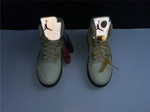 Air Jordan 5s Salt/fire red